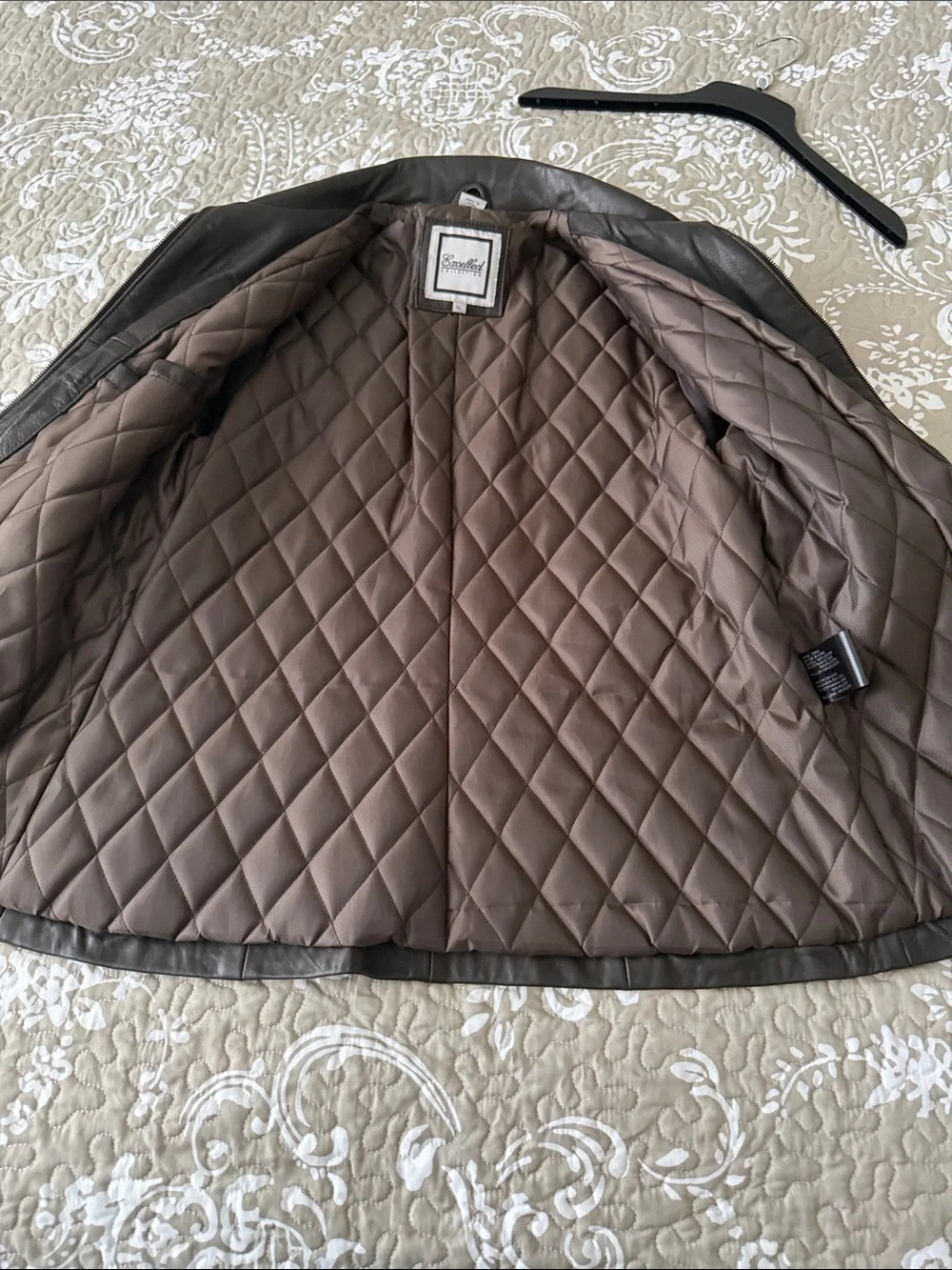 Ladies Brown Leather Zip-Front Jacket